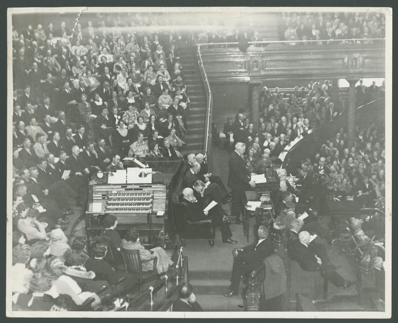 General Conference inside the Salt Lake Tabernacle, 1940